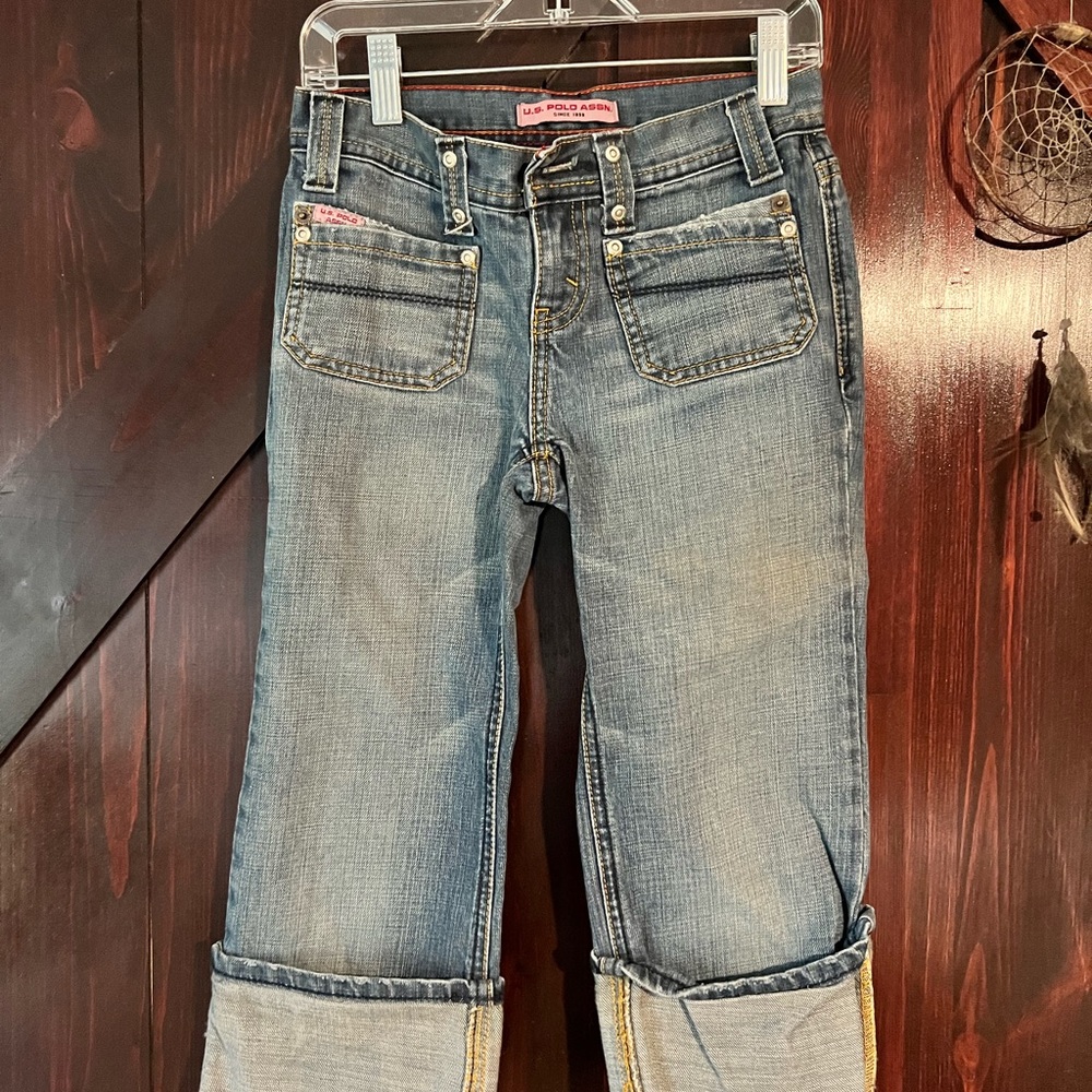 Girls US Polo Association crop Jean